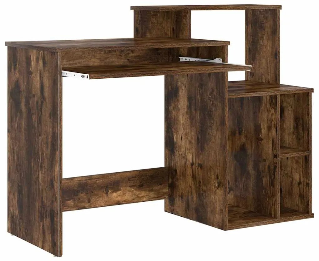 vidaXL Γραφείο Καπνιστό Δρύς 120,5 x 44 x 88,5 εκ Επεξεργασμένο ξύλο