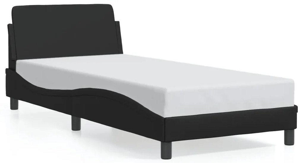 vidaXL Πλαίσιο Κρεβατιού Dover Μαύρο 80x200 εκ. Συνθετικό Δέρμα