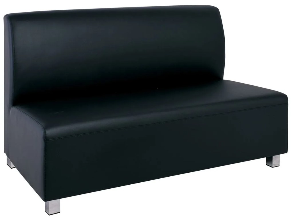 Καναπές Διθέσιος BANDY Μαύρο PU 130x71x88cm