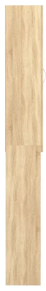 vidaXL Ντουλάπι Πλυντηρίου Sonoma Δρυς 64 x 25,5 x 190 εκ.