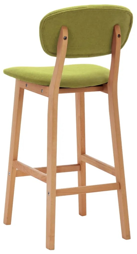 vidaXL Σκαμπό Μπαρ 2 τεμ. Πράσινα Υφασμάτινα