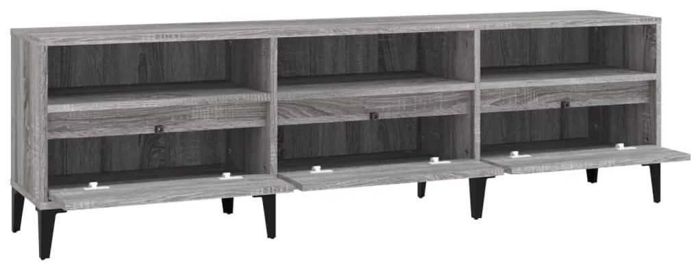 vidaXL Έπιπλο Τηλεόρασης Γκρι Sonoma 150x30x44,5 εκ. από Επεξεργ. Ξύλο