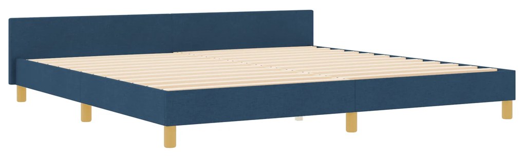 vidaXL Κρεβάτι Μπλε 200x200 εκ. Ύφασμα