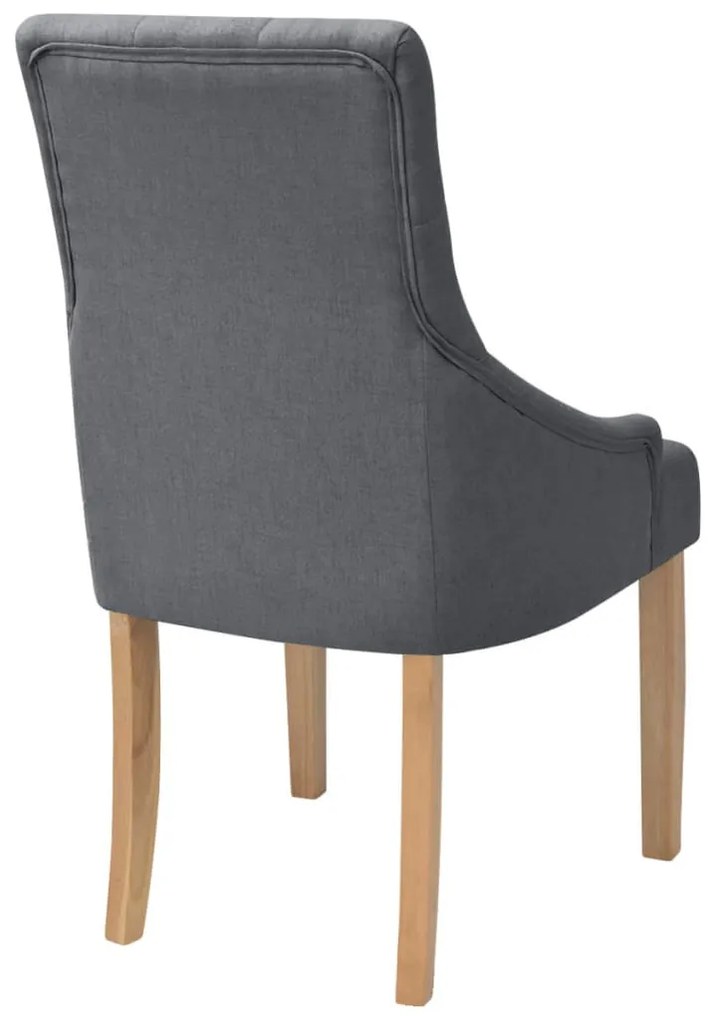 vidaXL Καρέκλες Τραπεζαρίας 4 τεμ. Σκούρο Γκρι Υφασμάτινες