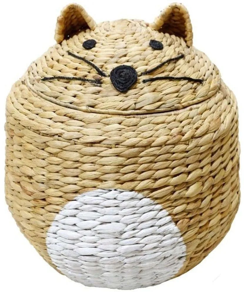 Καλάθι Αποθήκευσης Παιδικό Tigro 021912 Φ36x56cm Natural-White Metal,Seagrass