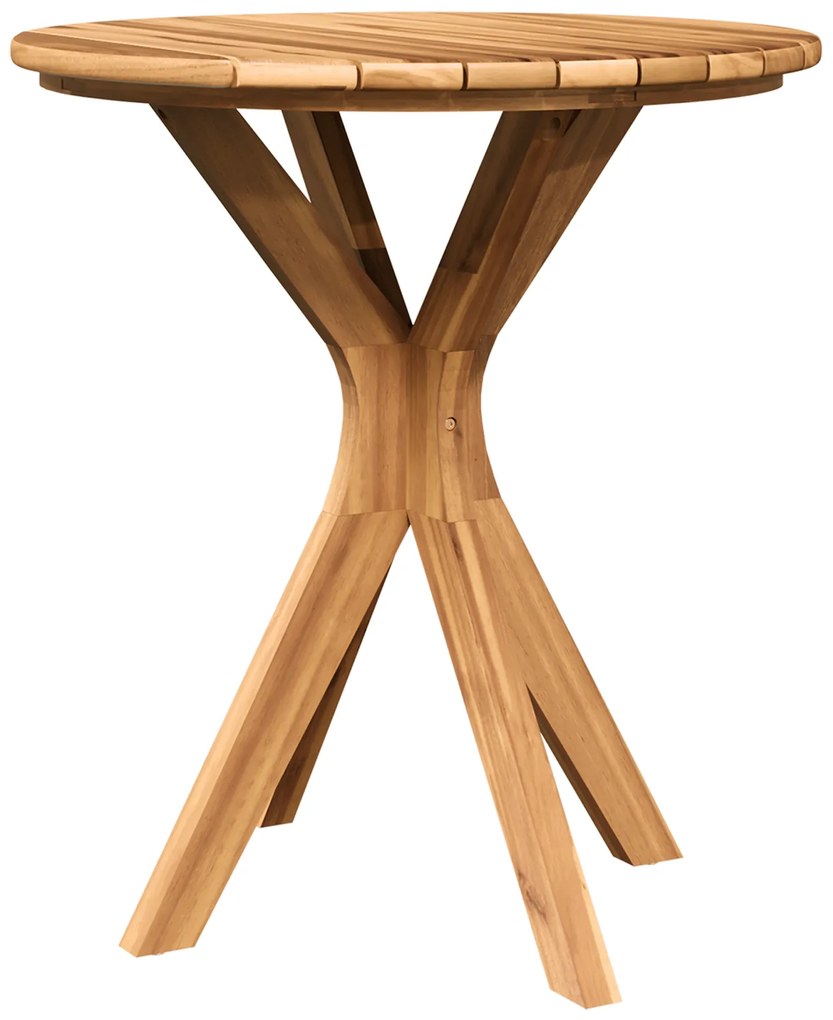vidaXL Τραπέζι Bistro Κήπου Ø70x75 εκ. Μασίφ Ξύλο Teak