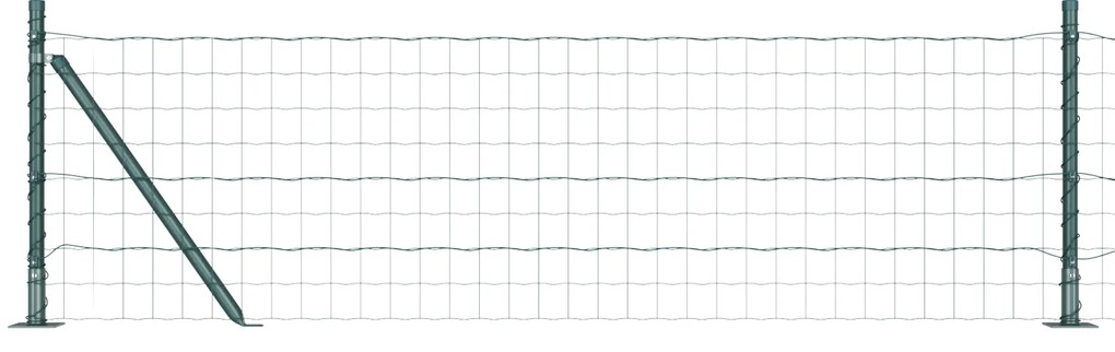vidaXL Ευρωπαϊκό Φράχτη με 7 Στήλες Φλάντζας 0.4x10 μ Γαλβανισμένο Χάλυβα