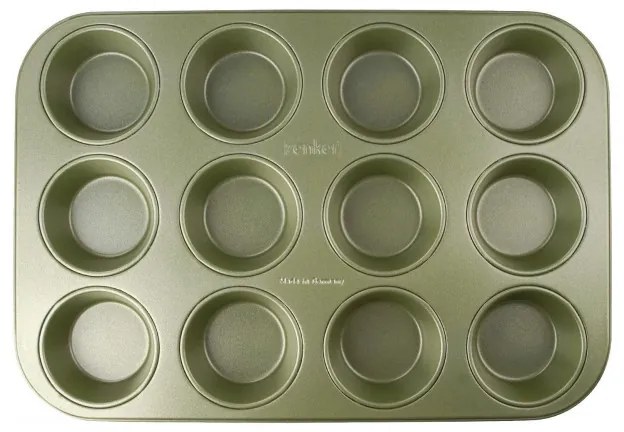Φόρμα για μάφιν 12 τεμαχίων Zenker 7456, 7 cm, ILAG Maximizing Green επίστρωση, Μέχρι 180C, Πράσινο