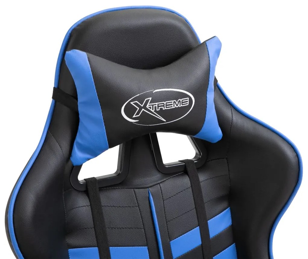 vidaXL Καρέκλα Gaming Μπλε από Συνθετικό Δέρμα