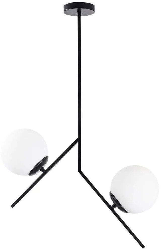 Φωτιστικό Οροφής Dolunay 521SHN1130 43x15x74cm 2xE27 40W Black-White Opviq