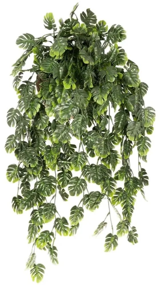 Τεχνητό Κρεμαστό Φυτό Monstera 20633 40x40x88cm Green GloboStar Μέταλλο,Ύφασμα
