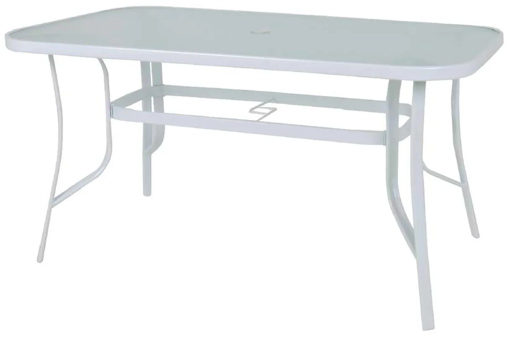 Τραπέζι Rio 140x80cm Μεταλ.Λευκό