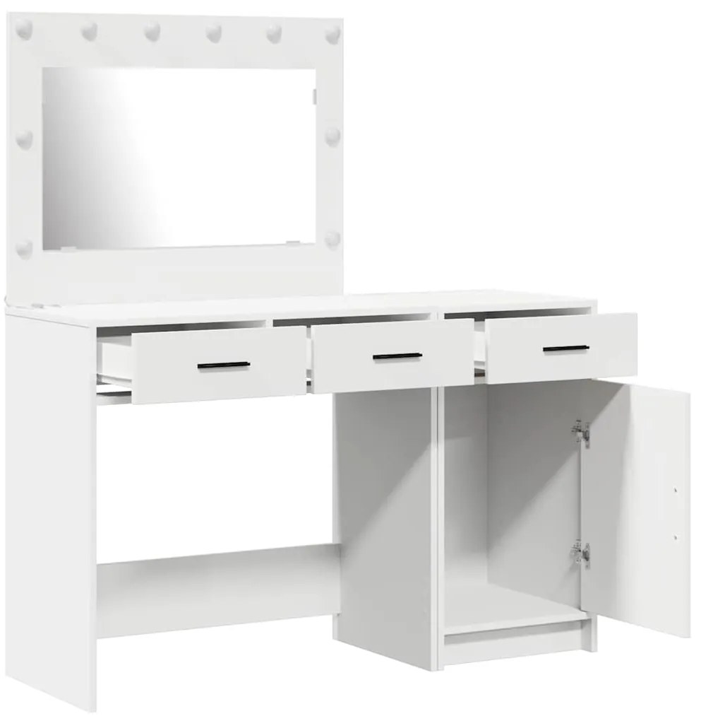 vidaXL Τραπέζι περιποίησης με συρτάρι 2 pcs Λευκό 40 x 41 x 75 εκ