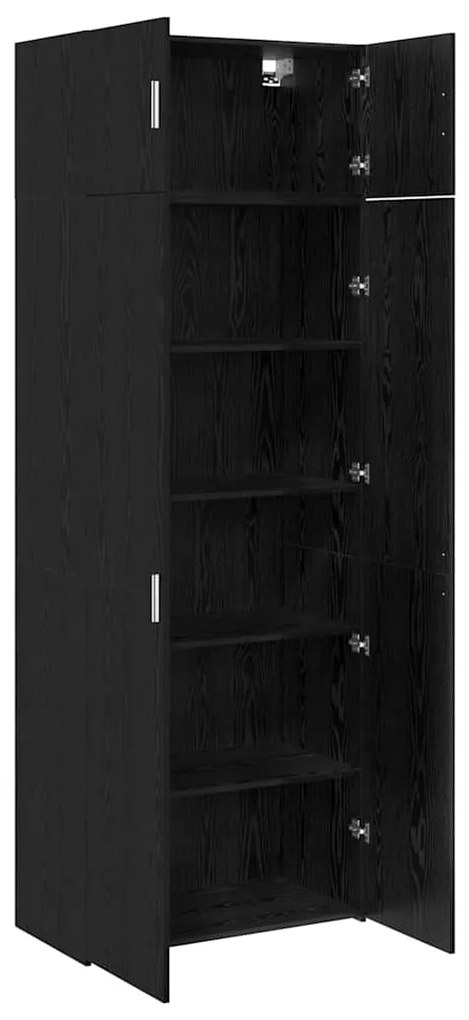 vidaXL Ντουλάπι αποθήκευσης Μαύρη δρυς 80 x 41 x 225 εκ