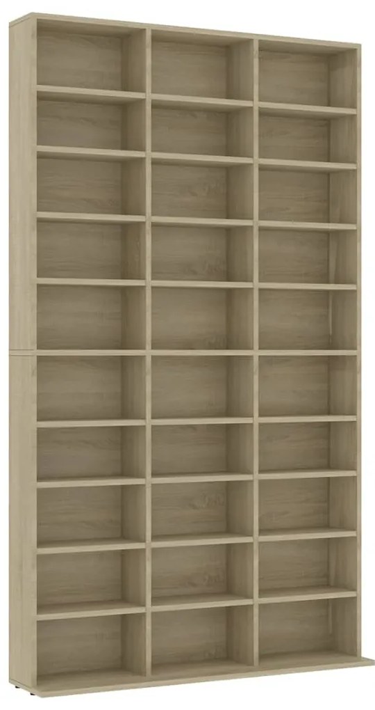 vidaXL Έπιπλο για CD Δρυς 102 x 16 x 177,5 εκ. από Επεξεργασμένο Ξύλο