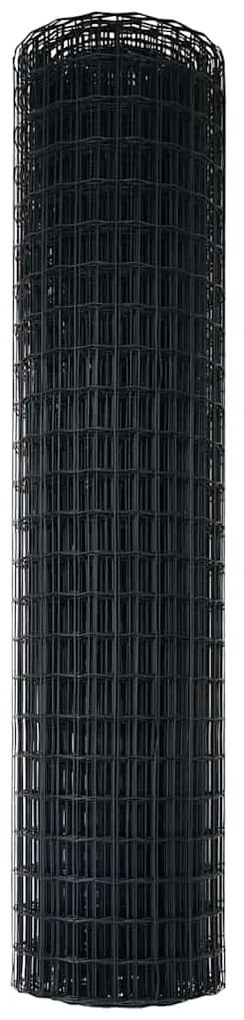 vidaXL Φράχτης Εuro Γκρι 1.2 x 25 m Σίδηρος με επικάλυψη PVC