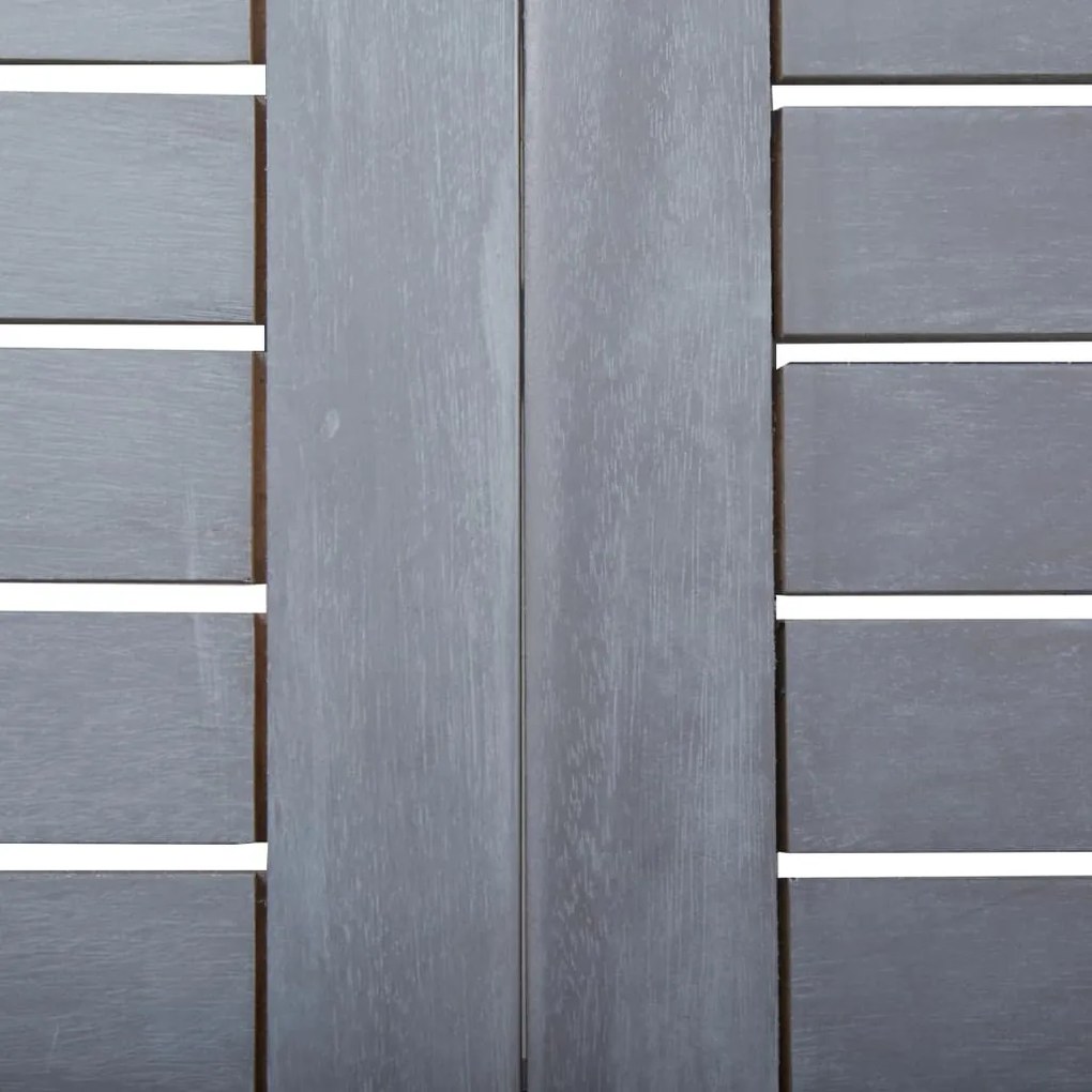 vidaXL Τραπέζι Κήπου Γκρι 120 x 70 x 74 εκ. από Μασίφ Ξύλο Ακακίας