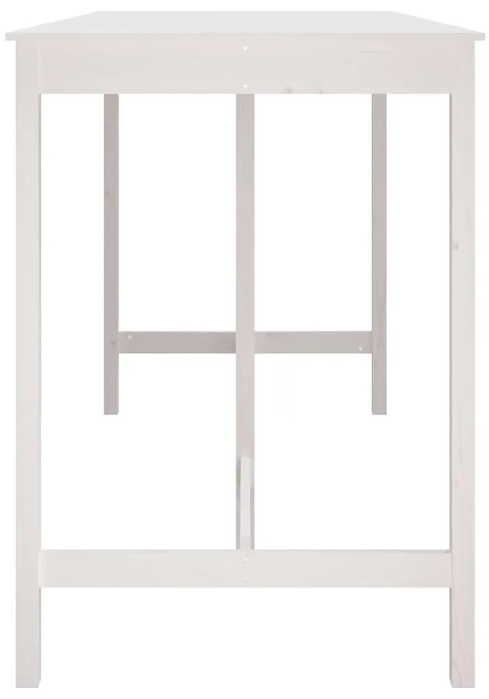 vidaXL Τραπέζι Μπαρ Λευκό 180 x 80 x 110 εκ. από Μασίφ Ξύλο Πεύκου