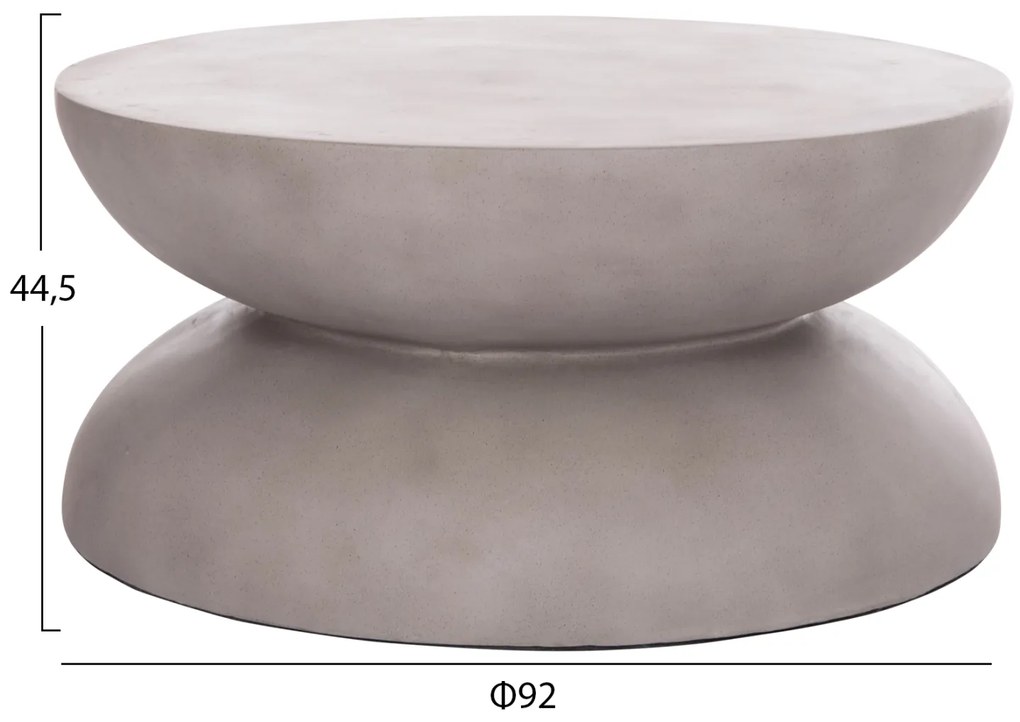 ΤΡΑΠΕΖΙ ΣΑΛΟΝΙΟΥ ANNA HM18158.03 FIBER CEMENT ΣΕ ΓΚΡΙ--Φ92x44.5Υεκ