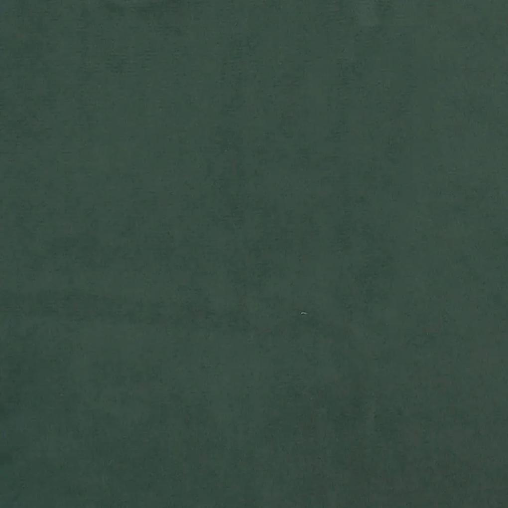 Πλαίσιο Κρεβατιού με Κεφαλάρι Σκ. Πράσινο 140x200 εκ. Βελούδινο - Πράσινο
