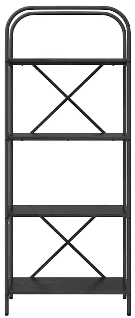 vidaXL Ράφι Βιβλίων Μαύρη δρυς 60 x 30 x 146 εκ Επεξεργασμένο ξύλο