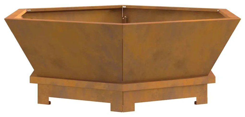 vidaXL Εστία Φωτιάς Εξαγωνική 75x75x28 εκ. Ανοξείδωτο Χάλυβα