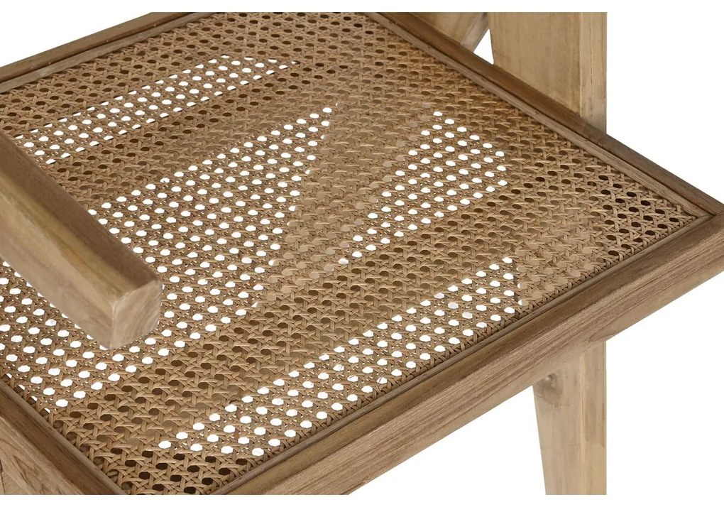 Καρέκλα Τραπεζαρίας DKD Home Decor Φυσικό Ξύλο Τικ ρατάν (58 x 56 x 82 cm)