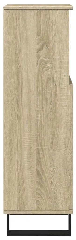 vidaXL Ντουλάπι Μπάνιου Sonoma Δρυς 30x30x100 εκ. Επεξεργασμένο Ξύλο