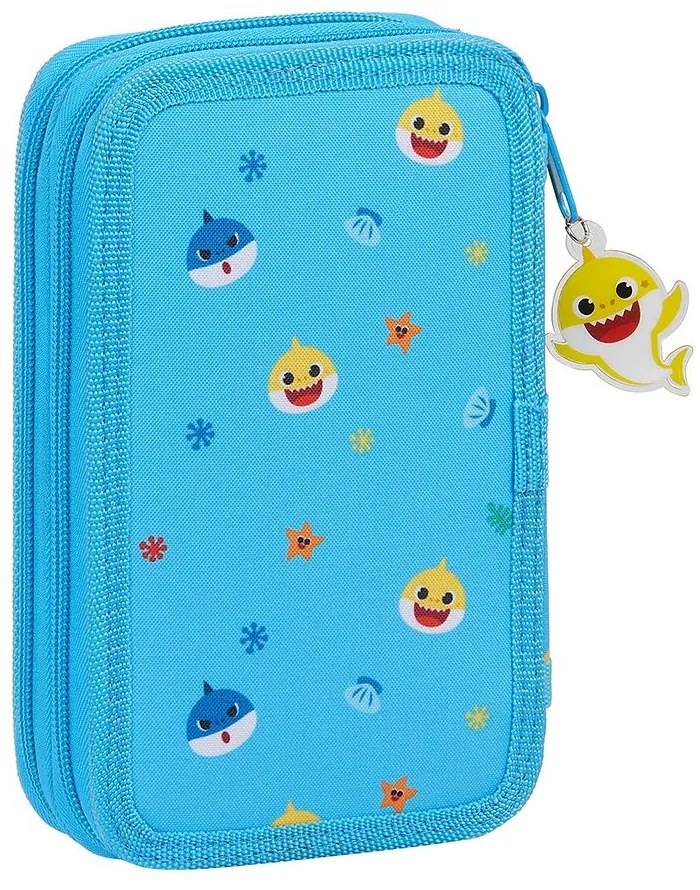 Διπλή κασετίνα με 28 τεμάχια Baby Shark  SAFTA