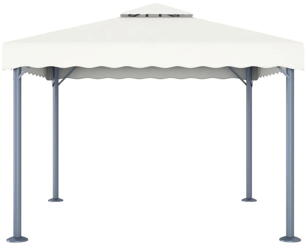 vidaXL Κιόσκι Κρεμ 300 x 300 εκ. Αλουμινίου