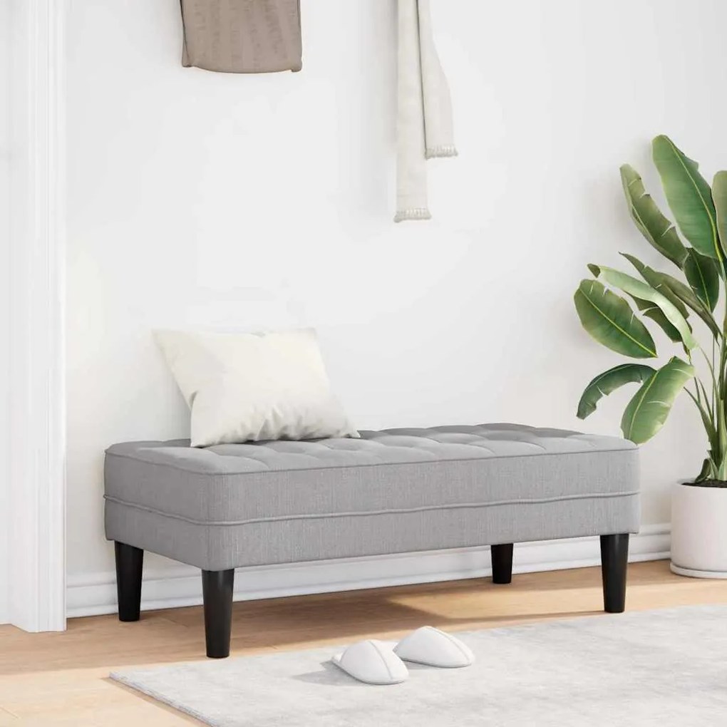 vidaXL παγκάκι Σκούρο γκρι 113 x 57 x 39 εκ. ύφασμα