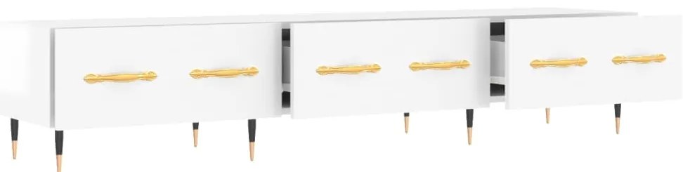 vidaXL Έπιπλο Τηλεόρασης Γυαλ. Λευκό 150x36x30 εκ. Επεξεργασμένο Ξύλο