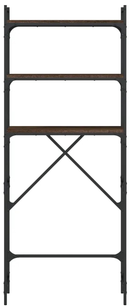 vidaXL Ραφιέρα Πλυντηρίου Καφέ Δρυς 67 x 25 x 163 εκ. Επεξεργ. Ξύλο