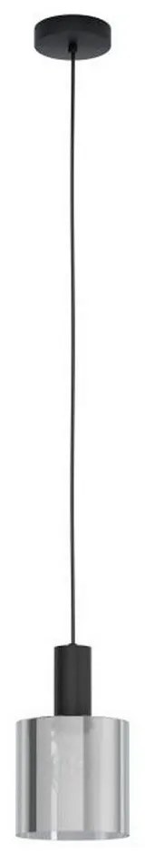 Φωτιστικό Οροφής Gorosiba 98752 Black-Clear Eglo Metal, Glass
