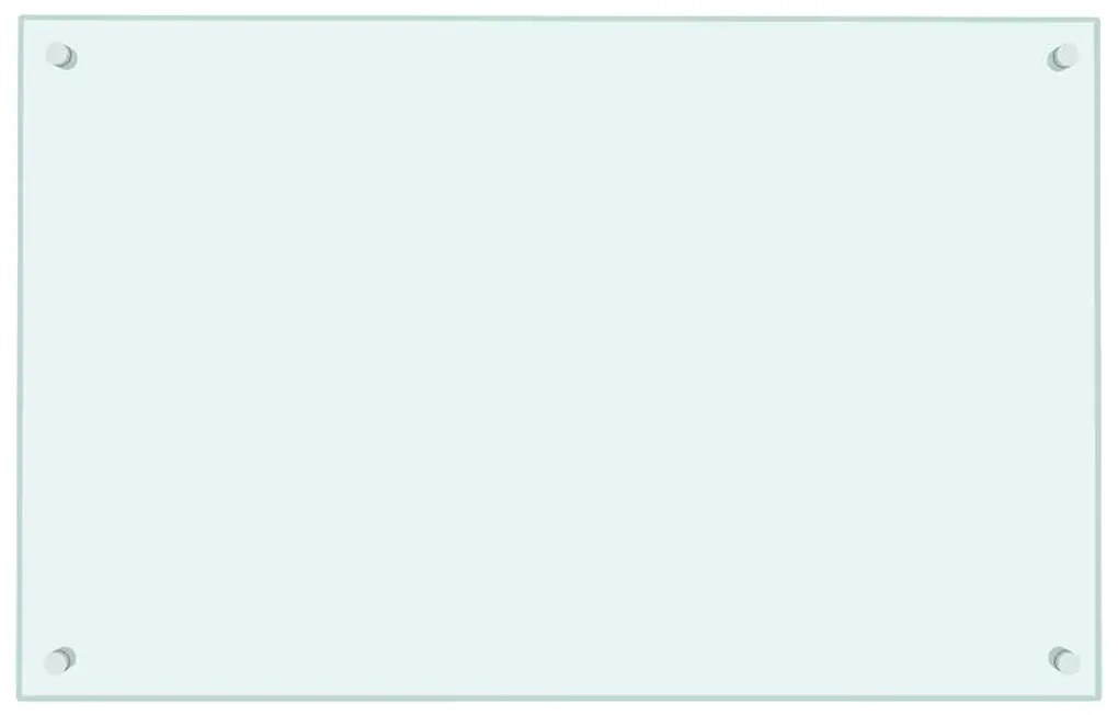 vidaXL Πλάτη Κουζίνας Λευκή 80 x 50 εκ. από Ψημένο Γυαλί