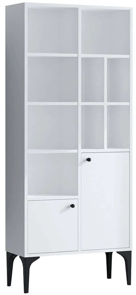 Βιβλιοθήκη Castor 393MRD1234 60x30x175cm White