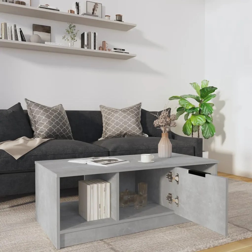vidaXL Τραπεζάκι Σαλονιού Γκρι Σκυρ. 102x50x36 εκ. Επεξεργ. Ξύλο