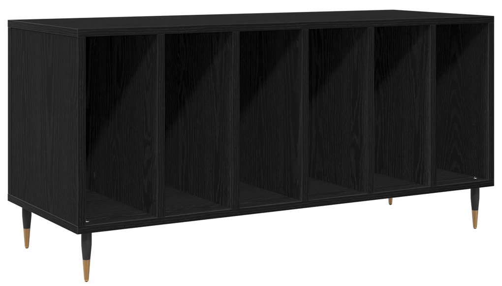 vidaXL Ντουλάπα Δίσκων Μαύρο Δρυς 100x38x48 εκ Επεξεργασμένο Ξύλο