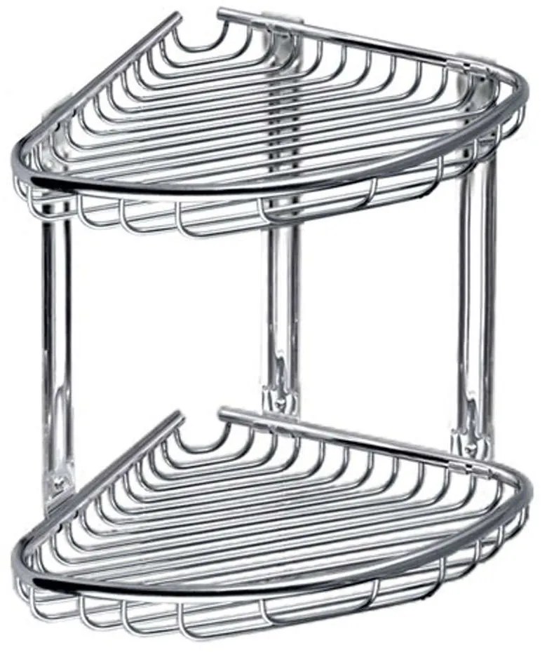 Γωνιακή Ραφιέρα Μπάνιου RETI 963777 21x21x27cm Chrome Karag Stainless Steel