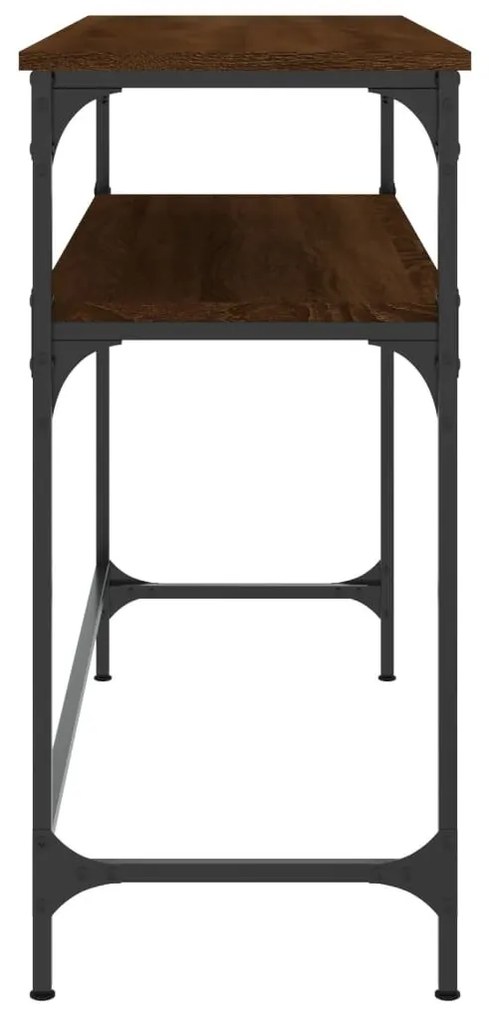 Τραπέζι Κονσόλα Καφέ Δρυς 100x35,5x75 εκ. Επεξεργασμένο Ξύλο - Καφέ
