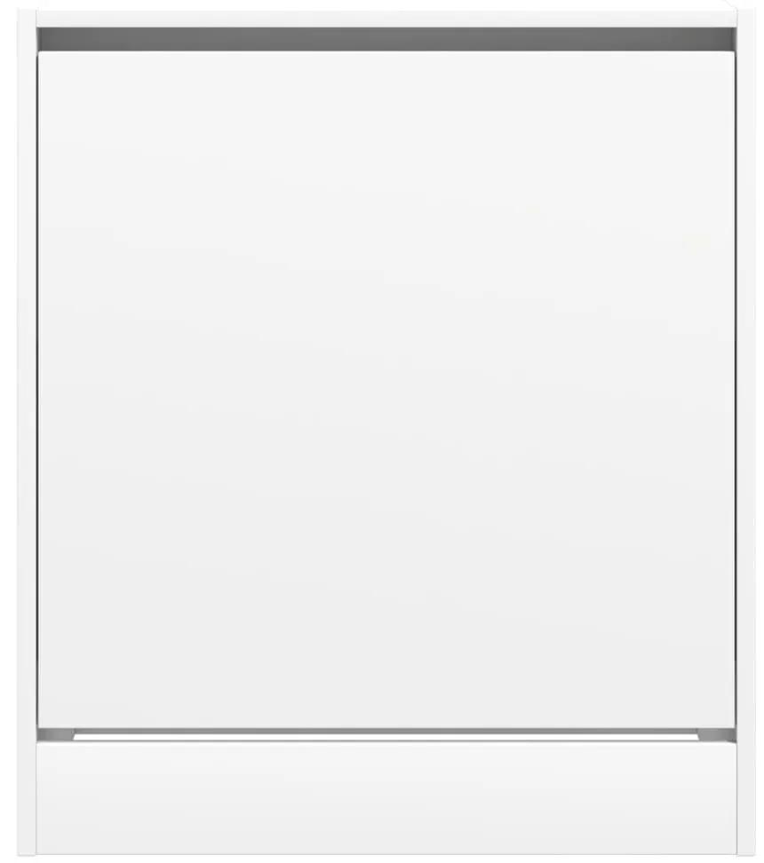 Παπουτσοθήκη Λευκή 60x42x69 εκ. από Επεξεργασμένο Ξύλο - Λευκό