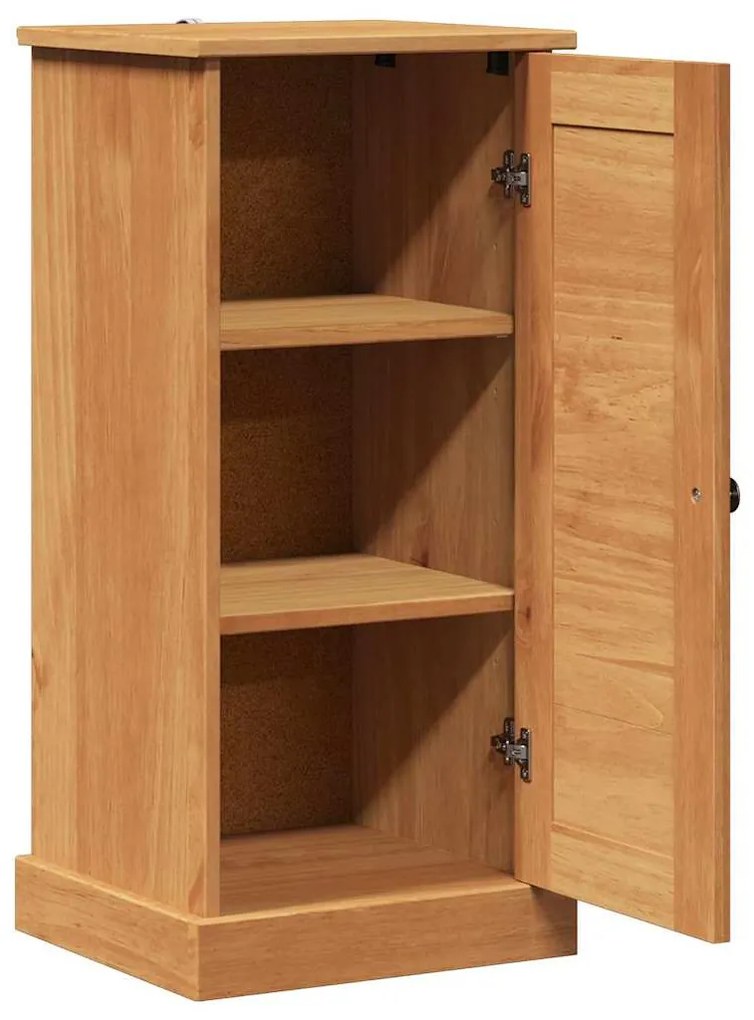vidaXL Ντουλάπα Μπάνιου καφέ μελί 37 x 34 x 80 εκ Μασίφ ξύλο πεύκου