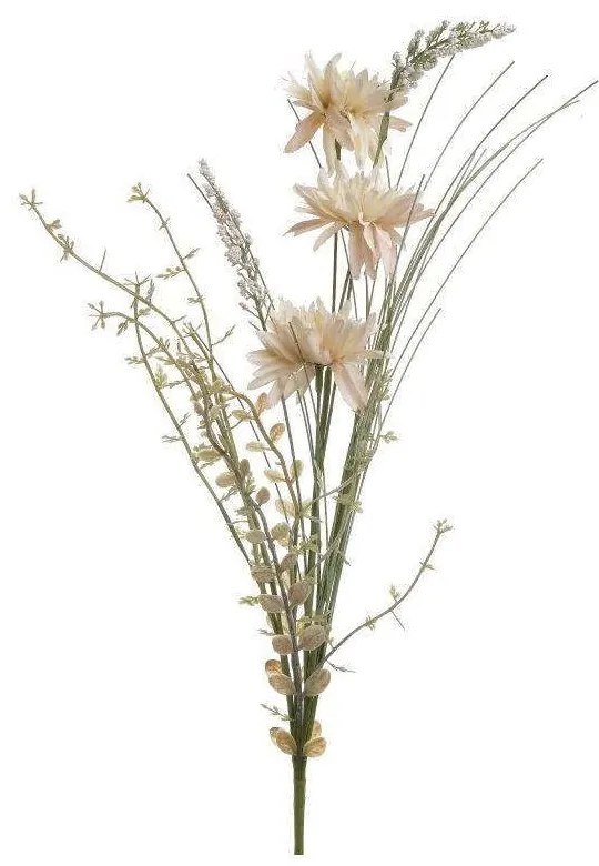 Διακοσμητικό Λουλούδι-Κλαδί 3-85-084-0138 58cm Light Blue Inart Metal, Fabric