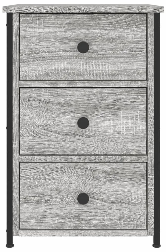vidaXL Κομοδίνο Γκρι Sonoma 40x36x60 εκ. από Επεξεργασμένο Ξύλο