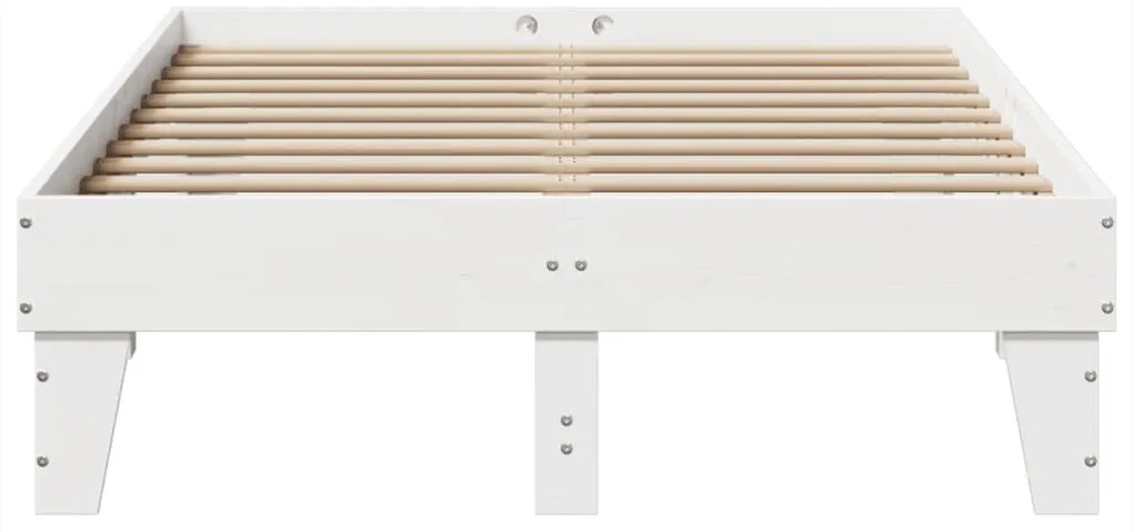 vidaXL Σκελετός Κρεβ. Χωρίς Στρώμα Λευκό 120x200 εκ Μασίφ Πεύκο