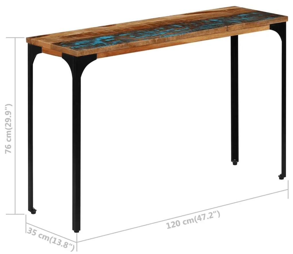 Τραπέζι Κονσόλα 120 x 35 x 76 εκ. από Μασίφ Ανακυκλωμένο Ξύλο - Καφέ