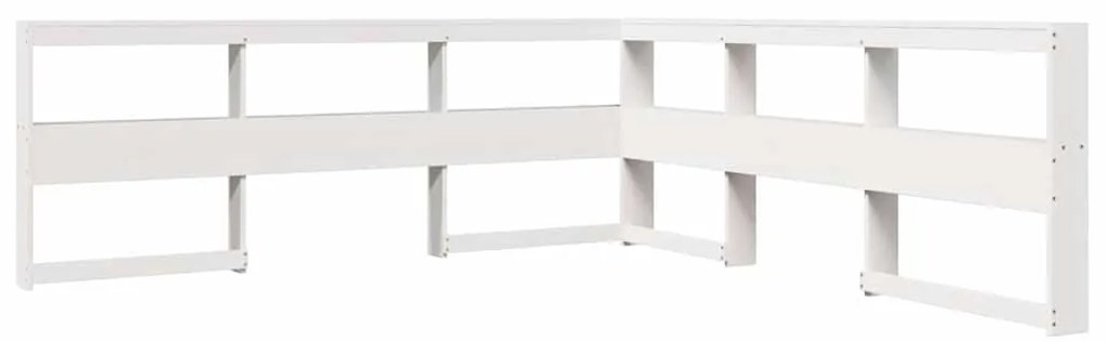 vidaXL Κρεβάτι Βιβλιοθήκη Χωρίς Στρώμα 200x200 εκ Μασίφ Ξύλο Πεύκου