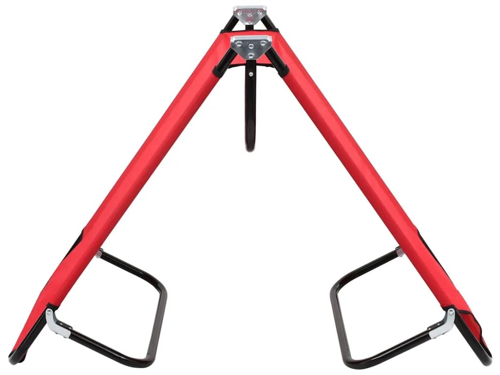 vidaXL Ξαπλώστρα Πτυσσόμενη Κόκκινη Ατσάλινη