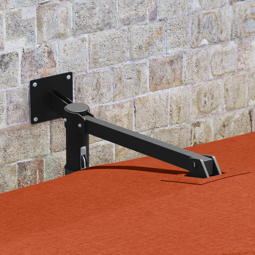 vidaXL Ομπρέλα Κήπου Τοίχου Terracotta 247 cm