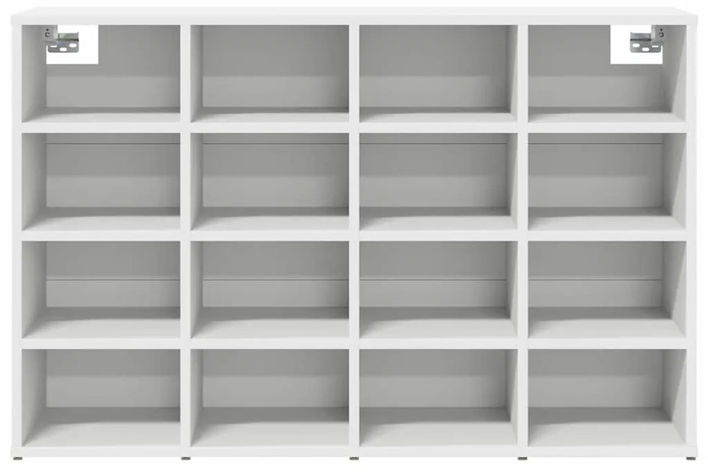 vidaXL Παπουτσοθήκη με ράφι Λευκό 103 x 30 x 67 εκ. Επεξεργασμένο ξύλο